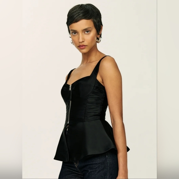 Laura Vassar X Reformation Truro TopbThe Collection Black Size 4 - Picture 2 of 5